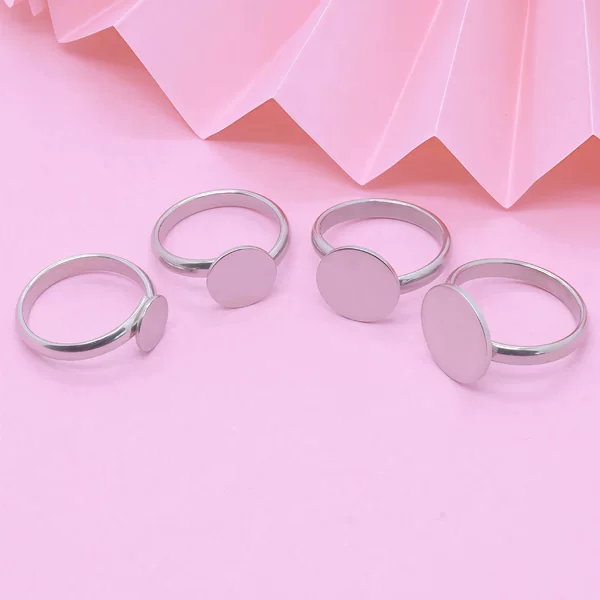Casual Ins Style Stainless Steel Disc Ring, Fashionable and Personalized Dislocation Ring DIY Jewelry Accessories, Small Wholesale