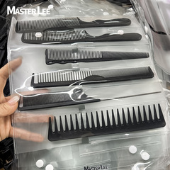 Professional Haircut and Styling Salon Black Plastic Comb Set of 6 for Hair Cutting and Trimming Wholesale