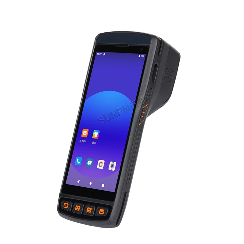 Портативный 5,5-дюймовый ручной интегрированный PDA-сканер с печатью, сборщик данных, термисторная чувствительность, печать этикеток без засыхания