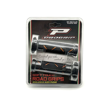 Italian PROGRIP handlebar grips P: Motorcycle Handle Cover - 717-oe-201-orangeblack
