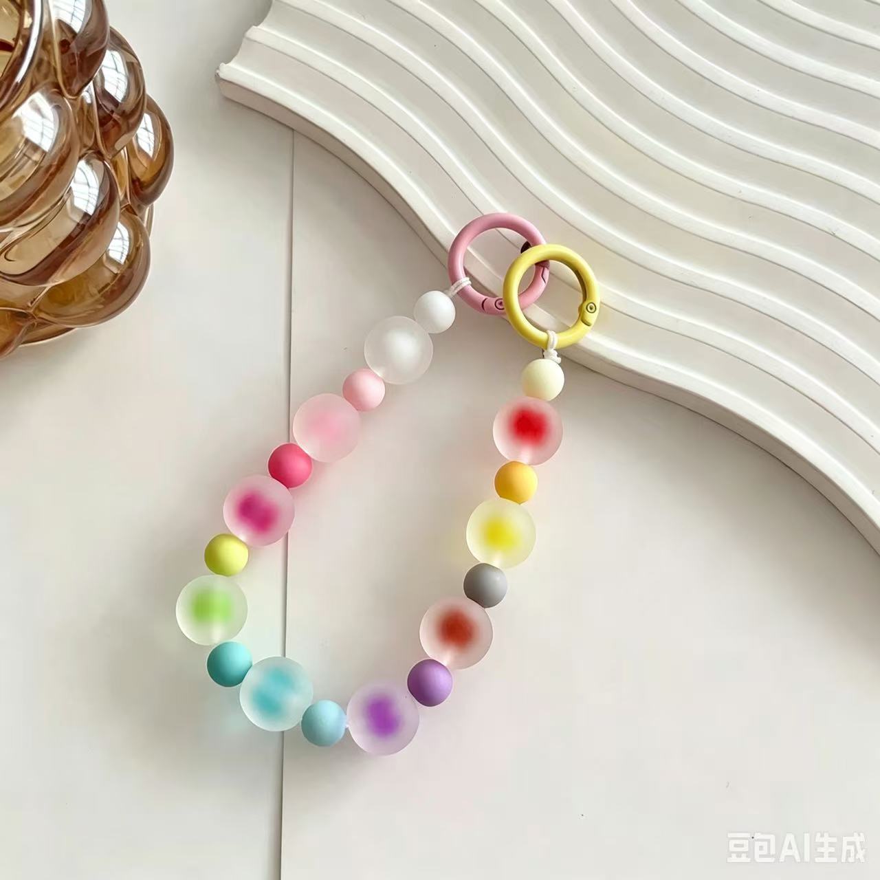 Pulsera de polvo de perlas de polvo + pieza de tela de polvo