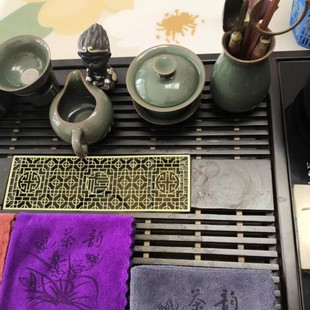 Wholesale Tea Towel Tea Set Cleaning Towel Thickened Soft Absorbent Tea Mat Tea Table Tea Cloth Microfiber Printed Tea Towel
