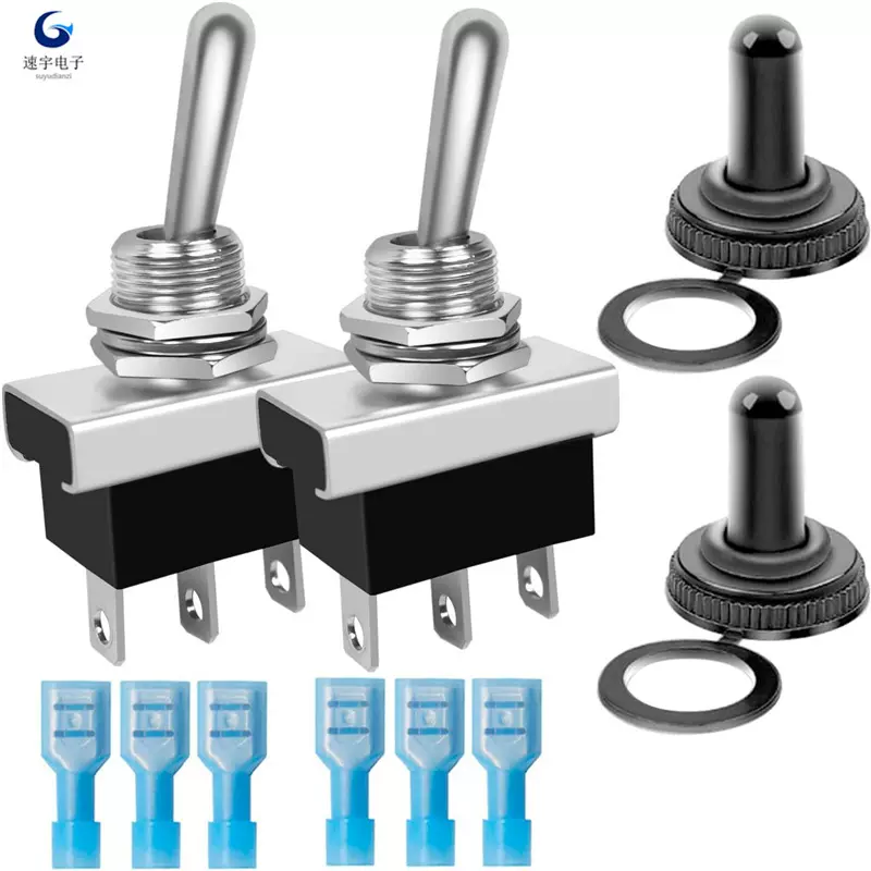 防水钮子开关KN3D-102/103 3脚2档 12V25A摇臂拨动汽车改装开关