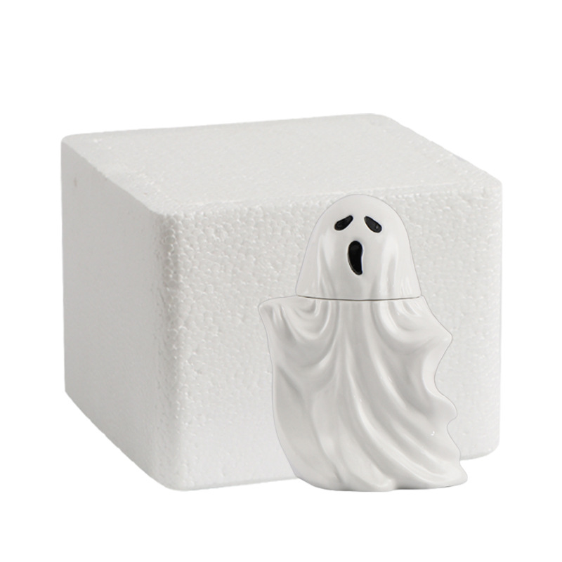 Monstruo de porcelana parodia tridimensional Taza de cerámica fantasma blanco taza de dibujos animados taza de regalo de Halloween taza de publicidad