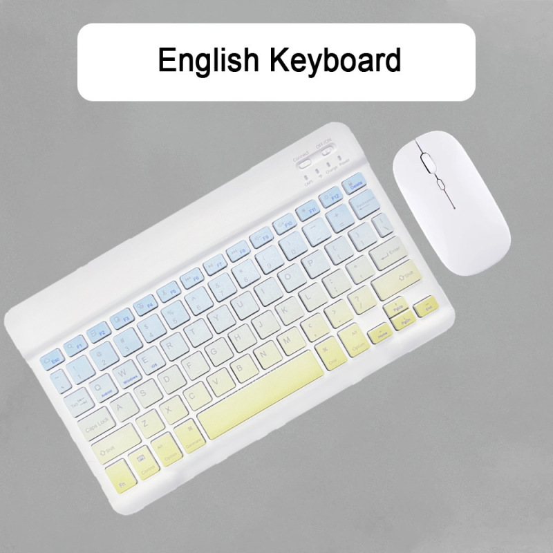 iPad、携帯電話、タブレット、ノートブックに適したグラデーション Bluetooth キーボード、サイレント充電式マジック キーボードとマウスのセット|undefined