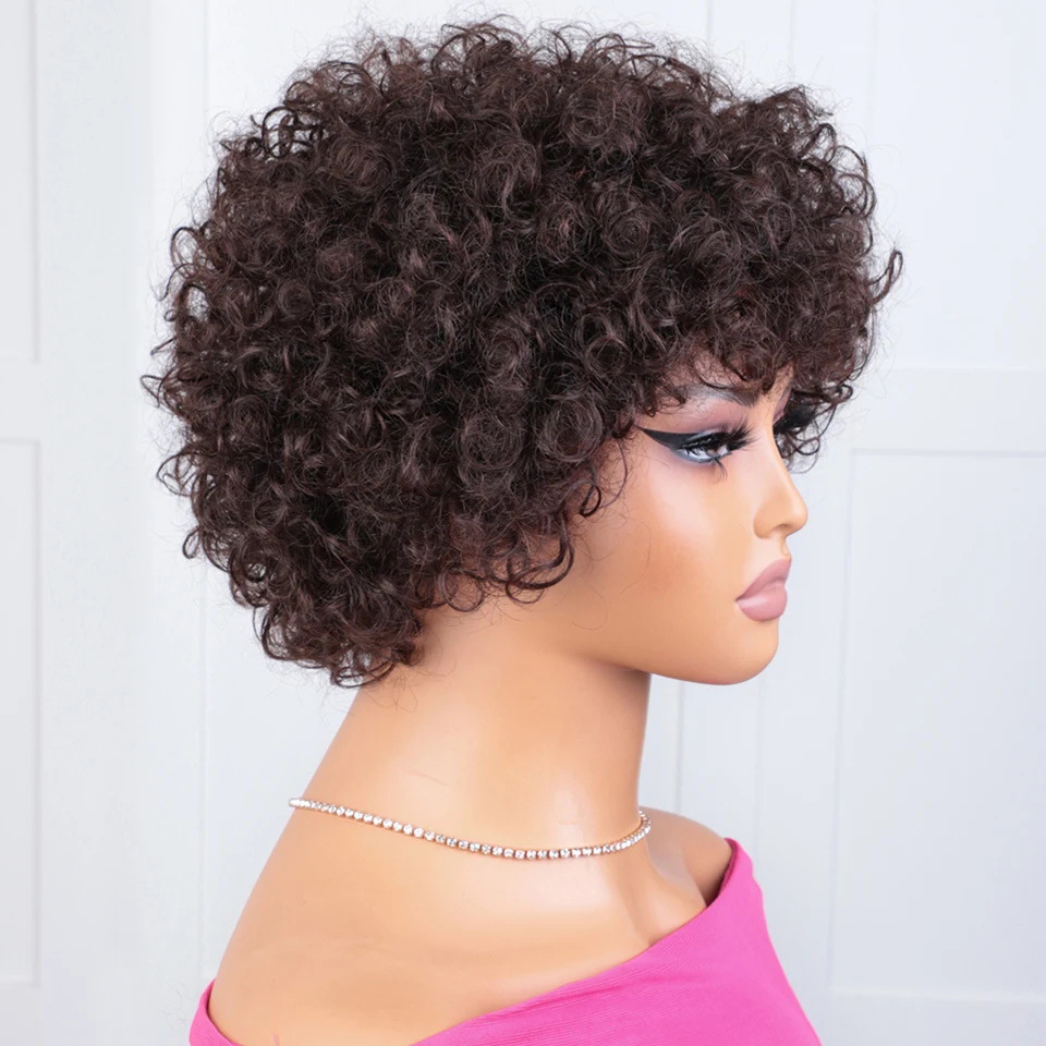 105g Weight Full Head Wigs Wig & Hair Extension Type Wigs Wig Accessories Short Curly Hair Wig Hairstyle Real Hair Hair Material Party, Stage, Street Occasion Women's Gender Casual, Hip-Hop, Simple Style Style Women's Casual Hip-Hop Simple Style Party Stage Street Real Hair Short Curly Hair Wigs 9