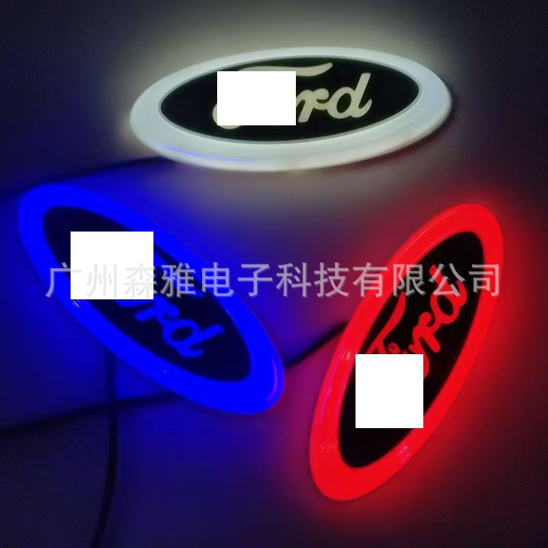 Suitable for Ford F-150 Grille Emblem Tail Emblem Adventure Grille Crystal Emblem 9inch Car Emblem Light