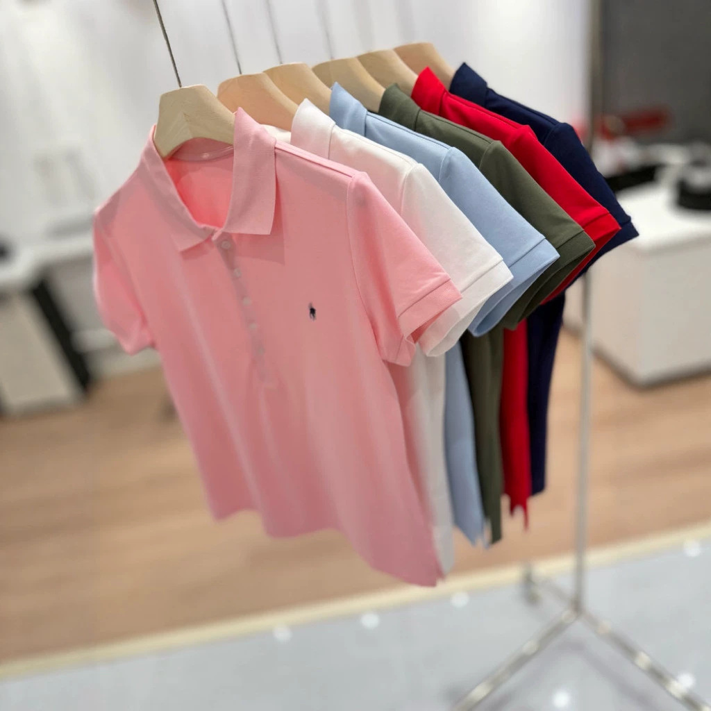 High-Quality Rl Ralph Lauren Five-Button Short-Sleeve Embroidered Regular-Fit Waist-Cinching Polo Shirt Versatile for Commuting and Casual Wear T-Shirt