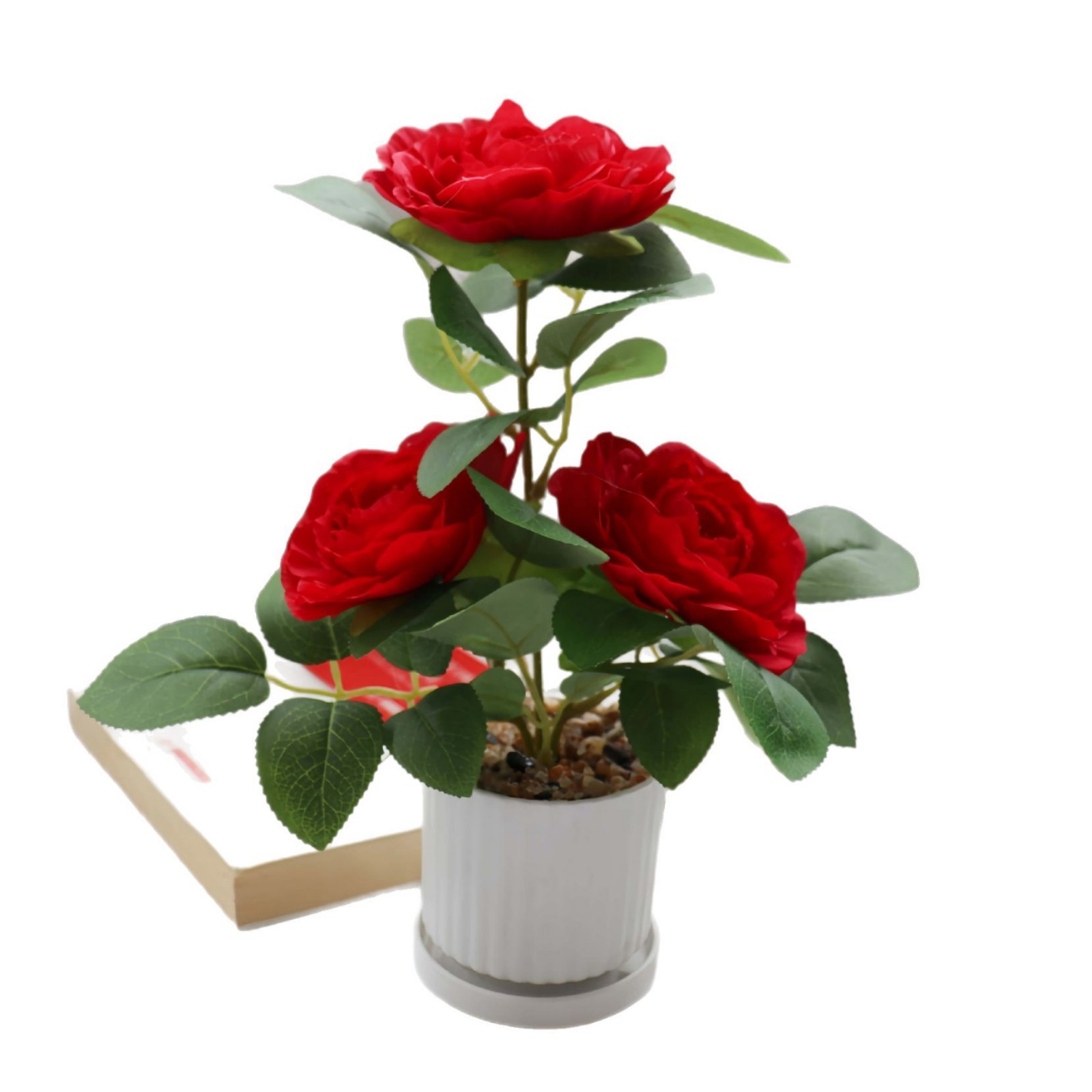 Flores falsas de alta calidad camellia pequeña flor de bonsai de moda decoración creativa plantación verde artificial simulación maceta image 6