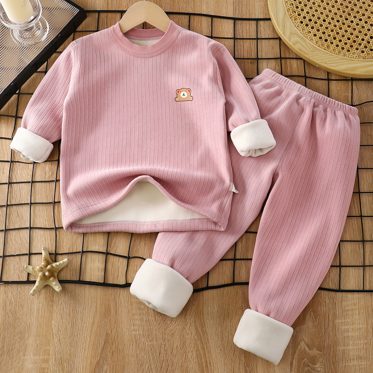 Trajes de calentamiento para niños más terciopelo engrosado otoño y invierno nuevo bebé ropa interior de fondo ropa interior de otoño para niños pantalones de otoño para niños
