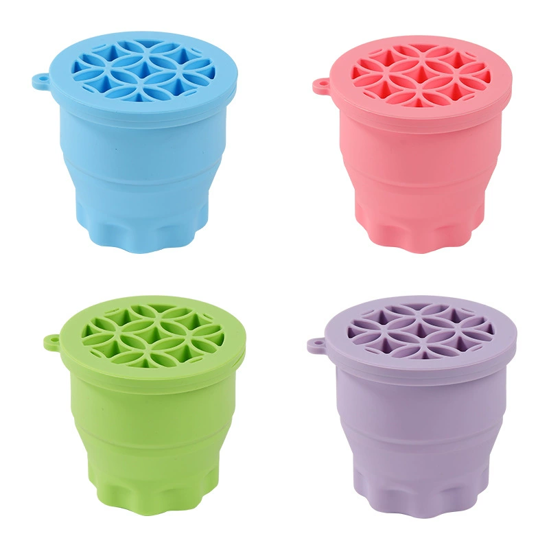 Silicone makeup primer, brush, storage system