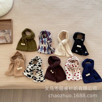 Демисезонный ретро детский шарф, галстук-бабочка