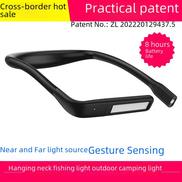 Cross-Border Popular Fishing Light, Night Fishing Neck-Hanging Rechargeable Long-Lasting Illumination Led Light for Outdoor Cycling and Camping Wholesale