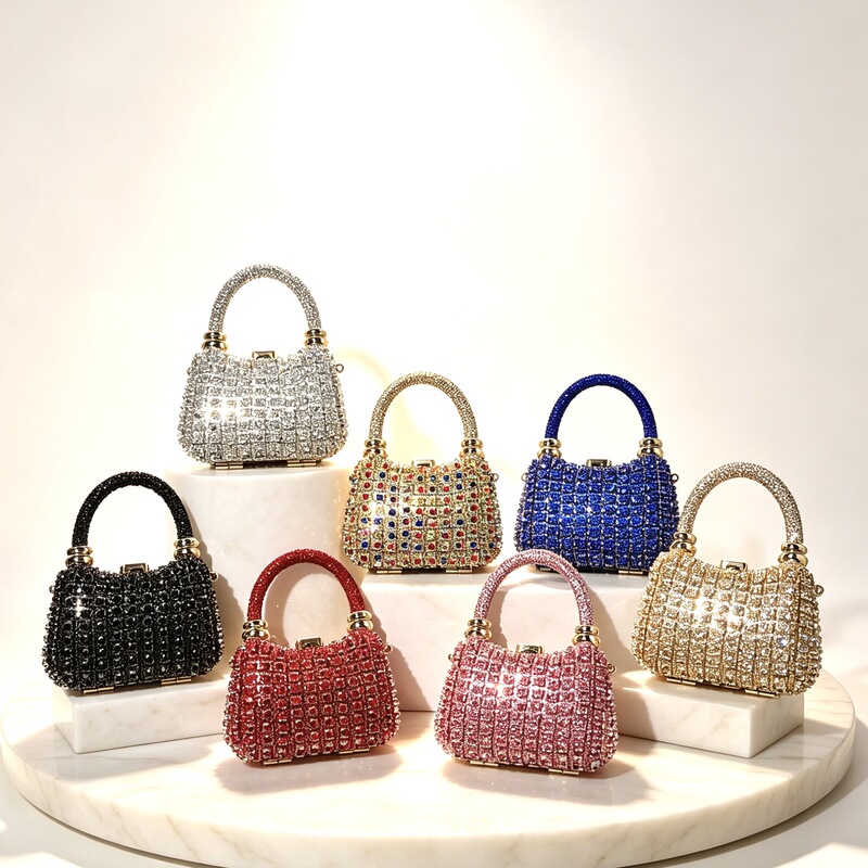 Cross-border trendy crossbody bag, women's clutch bag, evening bag, new fashion wallet, diamond-embellished handbag, versatile Cross-border trendy crossbody bag, women's clutch bag, evening bag, new fashion wallet, diamond-embellished handbag, versatile