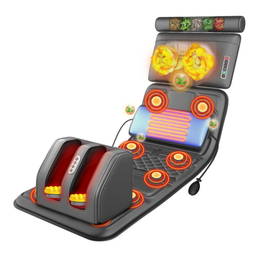 Cross-border cervical massage device smart multi-functional massage mat neck shoulder back leg foot constant temperature heating vibration cushion pillow