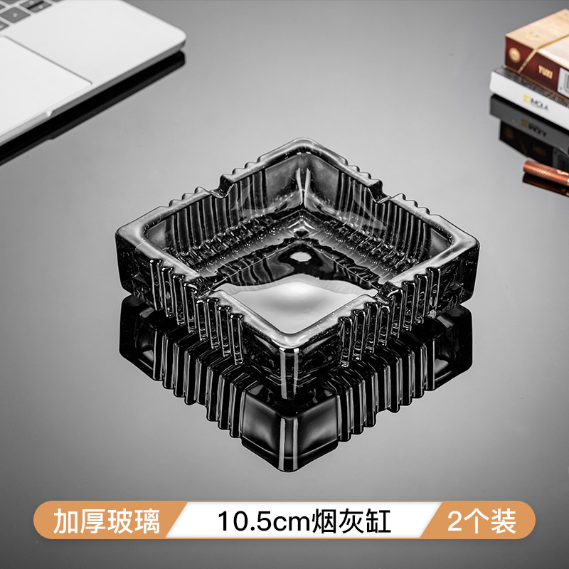 Cenicero de vidrio creativo de cristal cenicero de sala de estar doméstica a prueba de humo hotel comercial sala de huéspedes oficina sensación