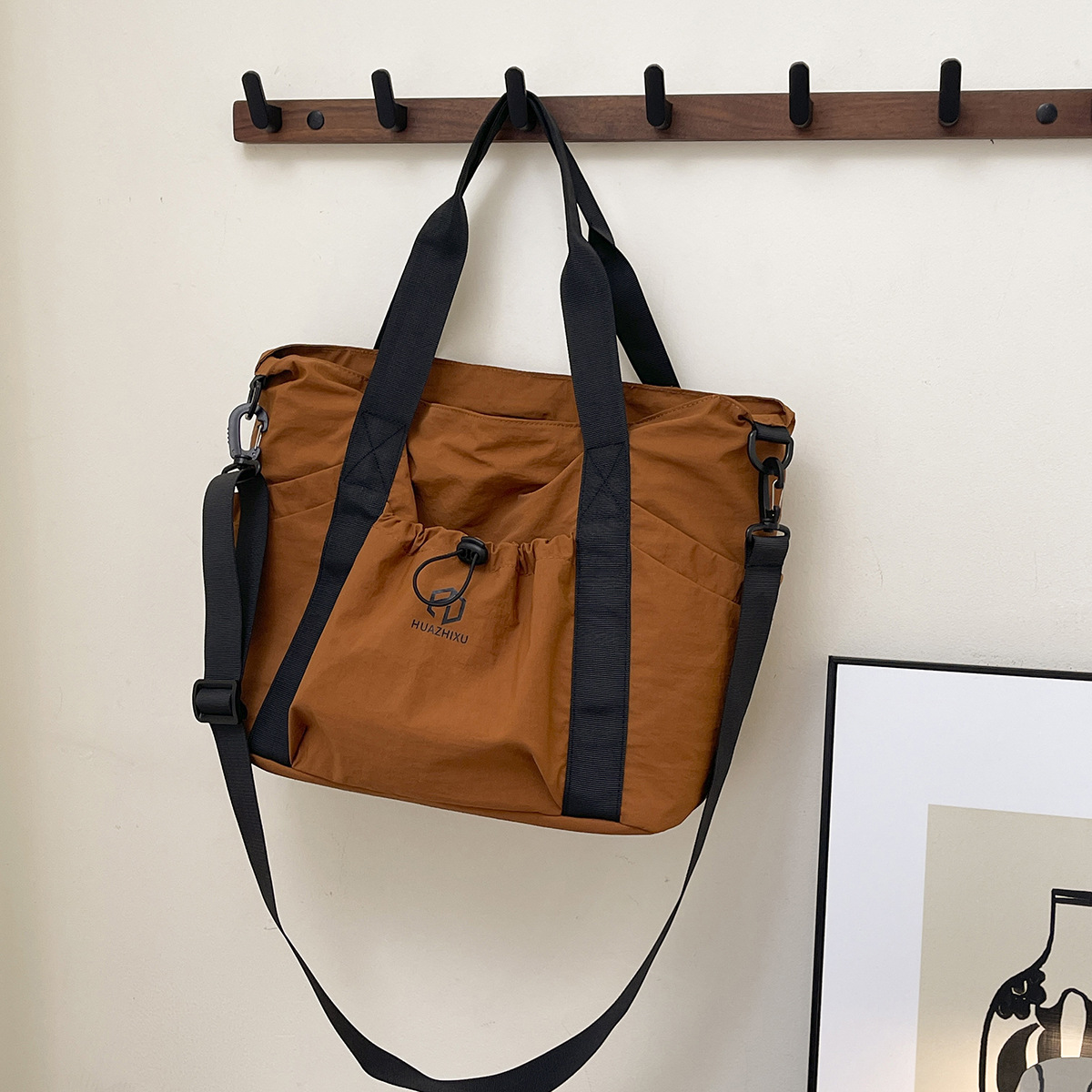 Cross-Border Commuting Shoulder Tote Bag for Men and Women, Large-Capacity Shoulder Handbag, Travel to Work Crossbody Shoulder Bag