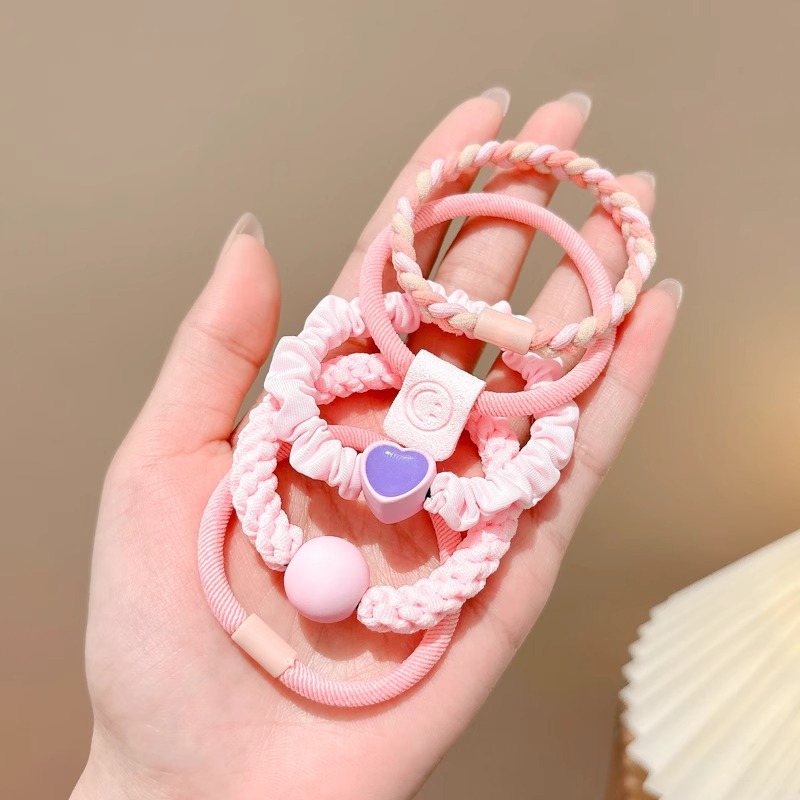 2025 nuevo cabello de niños correa de cola de caballo no lastima cabello de niña anillo de cabello de niña trenzada adorable adornamiento para el cabello