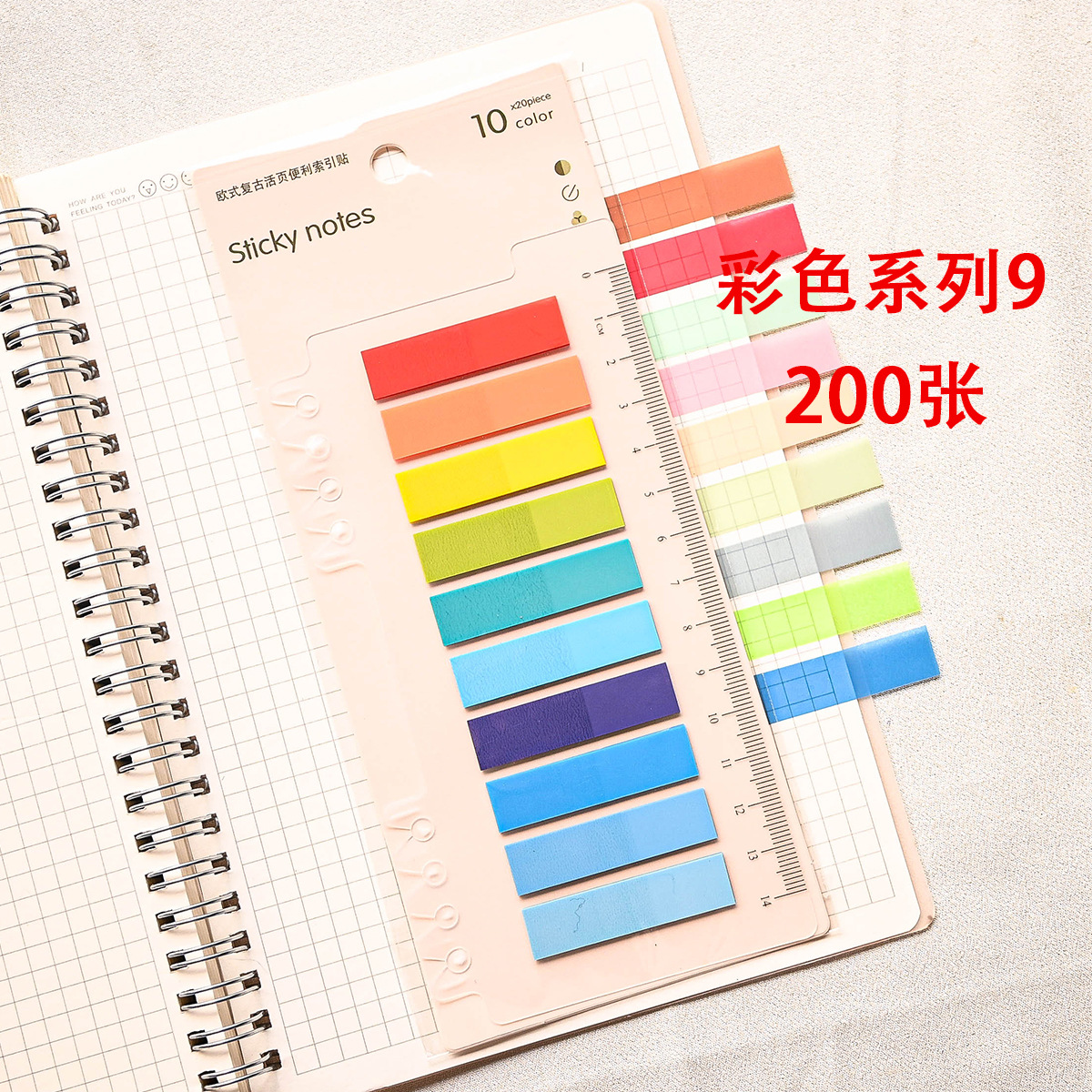 Fabricantes al por mayor PET 10 colores 200 etiquetas de índice transparentes para estudiantes de lectura etiqueta de oficina pegatinas impermeables