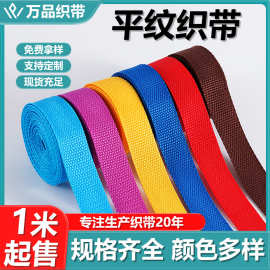 批发彩色pp平纹手提书包背带辅料黑色加厚包边条编织带丙纶织带