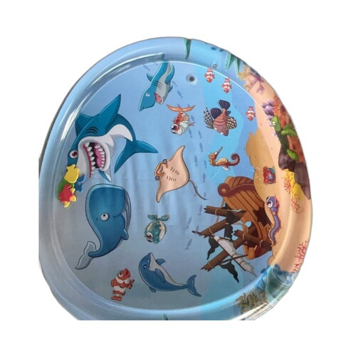 New Ocean Fish Infant Round Baby Inflatable Crawling Water Mat Super Large Pat-A-Cat Baby Toy Ice Mat