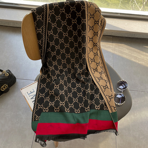  new winter scarf imitation cashmere fashion jacquard women's autumn and winter windproof warm thickened air-conditioned double-sided large shawl