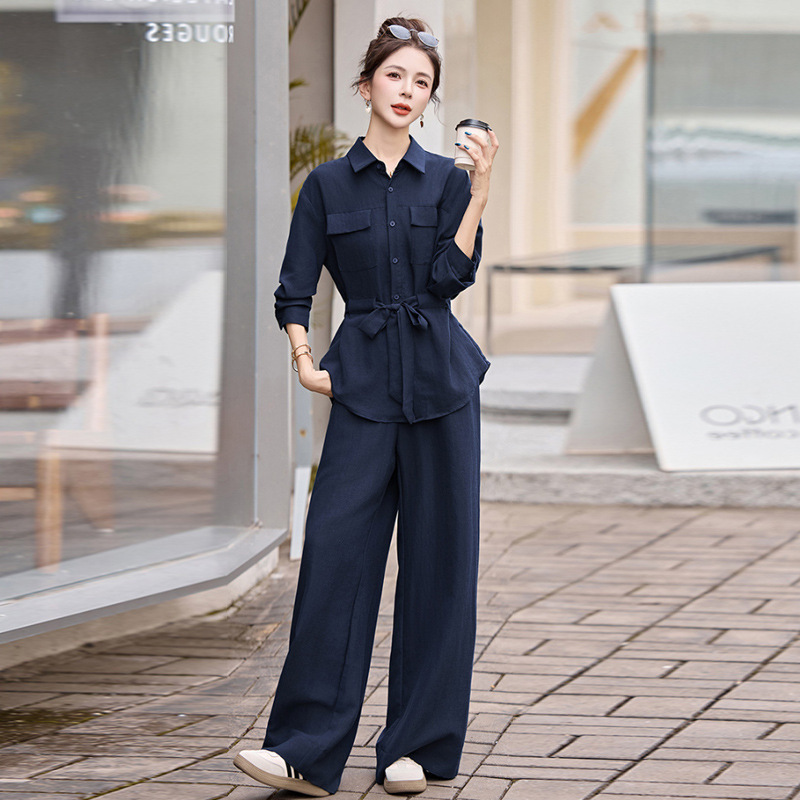 小香范时尚套装女2025年秋季新款设计感洋气减龄气质阔腿裤两件套|undefined