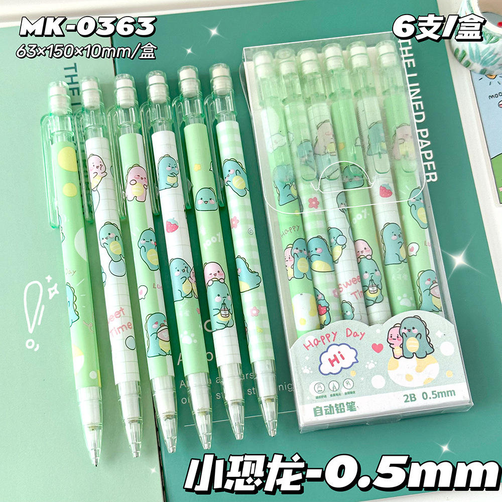 Lápiz automático navideño de aspecto alto con núcleo continuo, suministros para niños para pintar y escribir, lápiz de prensa de goma especial autónomo