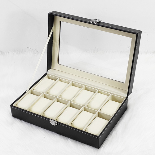 Factory wholesale 3-position 6-position 10-position 12-position 20-position 24-position PU watch box storage box jewelry packaging boxes