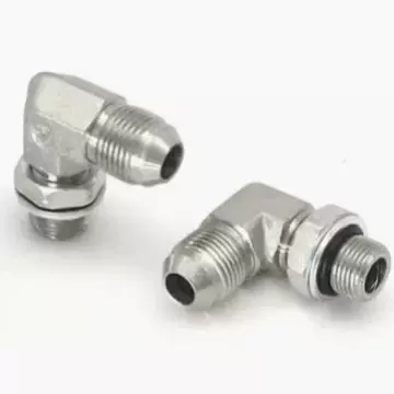 厂家批发液压管美制高压直角45调向镀白号钢永华标准过渡接头外丝