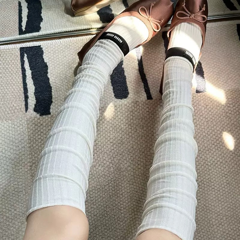 堆堆袜过膝长筒袜日系JK小腿袜纯色条纹显瘦靴袜百搭ins潮大腿袜|undefined