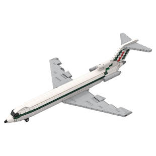 Building Blocks Moc-106993 1/80 Scale 727-Italian Jet Airliner 1337 Number of Particles