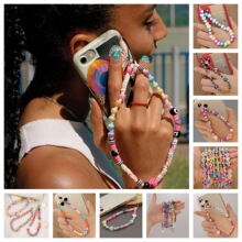 新款彩色软陶DIY手工制作手机链手机挂脖钥匙扣挂链证件防丢绳