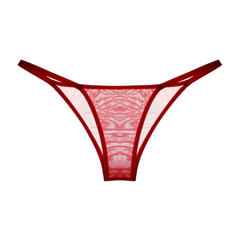 透明诱惑二次元性感日系超小迷你女士三角裤半包网纱少女内裤低腰