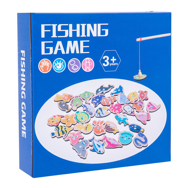Juguetes de pesca magnéticos 1-2-3 años de edad inteligencia de los niños-beneficiando manos en el juego del cerebro cognición animal pesca oceánica