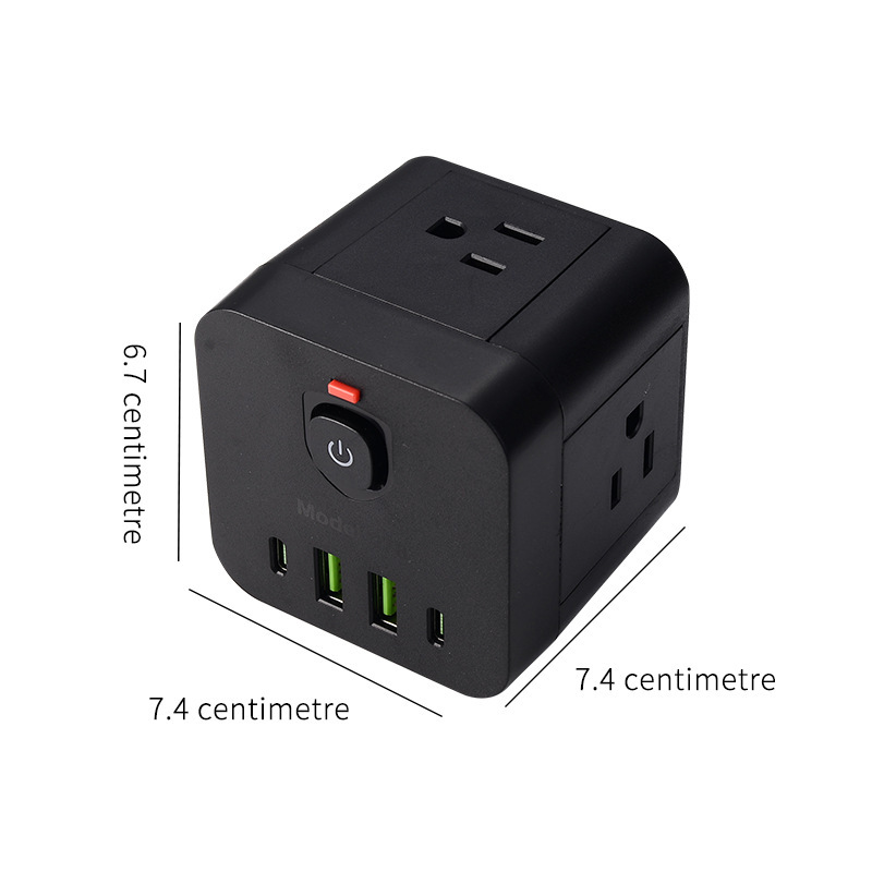 América del Sur Estándar Americano Estándar Americano USB + C Conector de conversión Rubik Cube inalámbrico enchufe directo TYPE-C Convertidor de carga