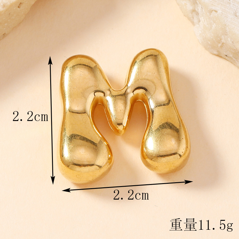 Colgante de estilo europeo y americano de acero inoxidable mini burbuja colgante de letras inglesas accesorios DIY joyas