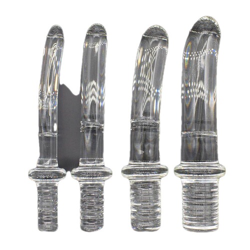 Glass penis anal plug female masturbation device simulation toys adult sex toys male appliances