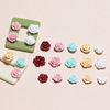 Japanese retro resin, accessory, earrings with accessories, roses, handmade