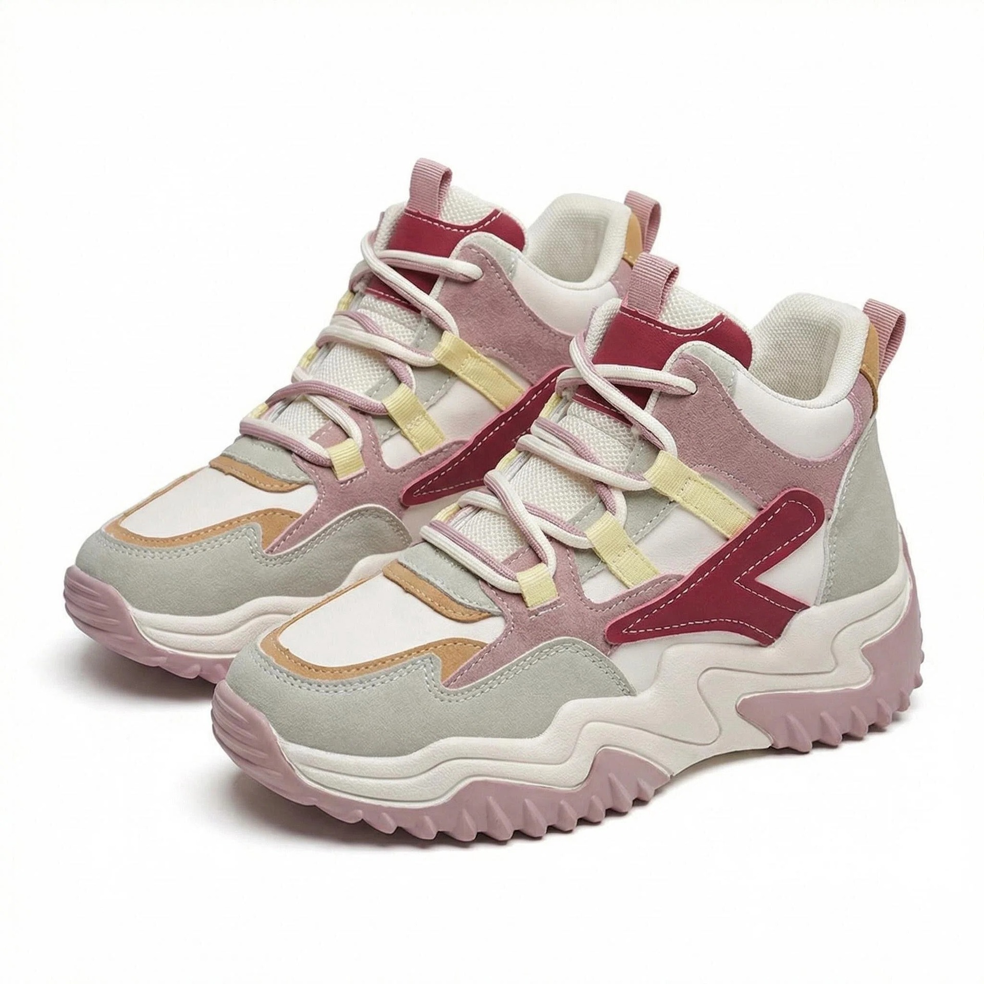 Zapatos de papá para mujeres 2026 primavera y verano nuevo estilo de moda coreano para estudiantes deportivos universales callejera zapatos de altura para mujeres comercio exterior