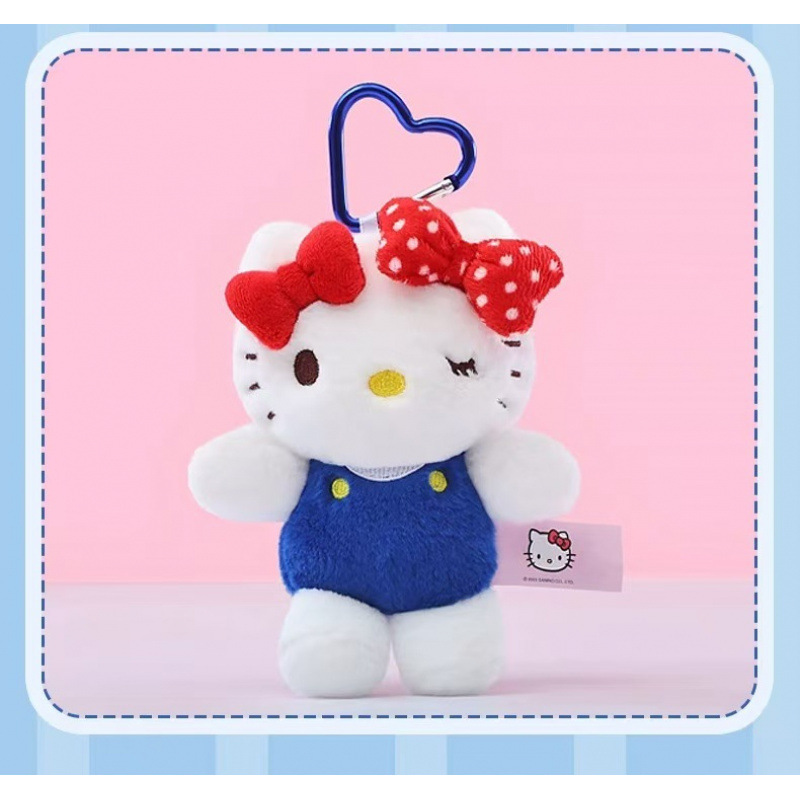 正版Hello kitty挂件经典坐姿凯蒂猫毛绒玩具日本同款KT背包挂饰|undefined