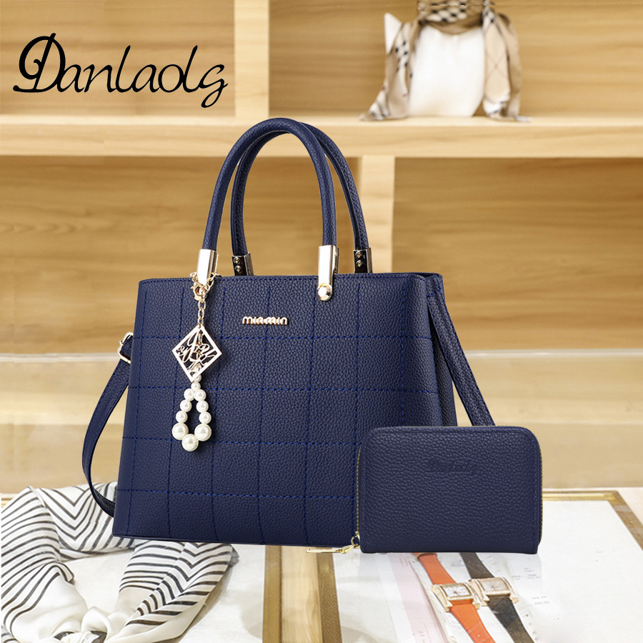 [Pelo de Guangzhou] bolso de las mujeres 2023 nueva tela escocesa hombro portátil bolso bandolera bolsas de una pieza al por mayor