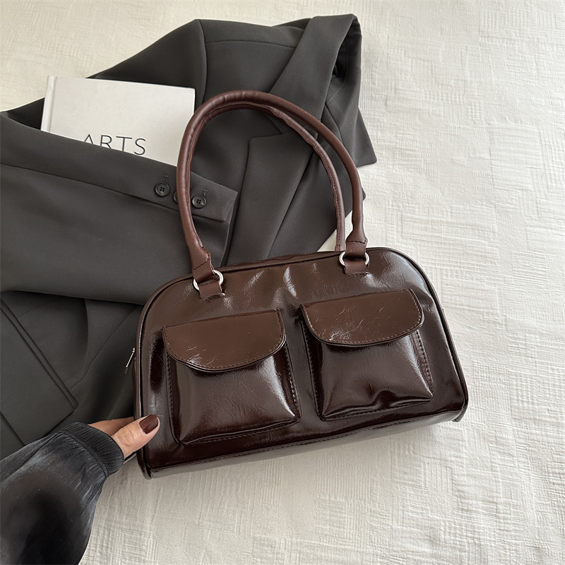 Versión coreana del bolso de axila de gran capacidad de alta calidad, bolso de mujer, nuevo bolso de bolos de gran capacidad, bolso de viaje simple