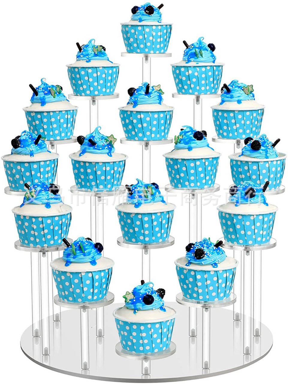 跨境热销亚克力纸杯蛋糕架透明纸杯蛋糕展示架生日派对婚礼甜点架