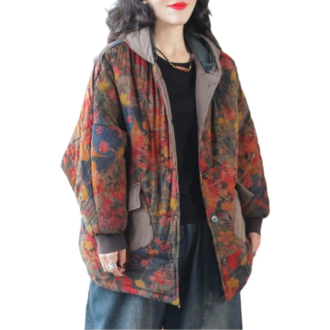 2024 новый зимний стиль литературный принт однобортный