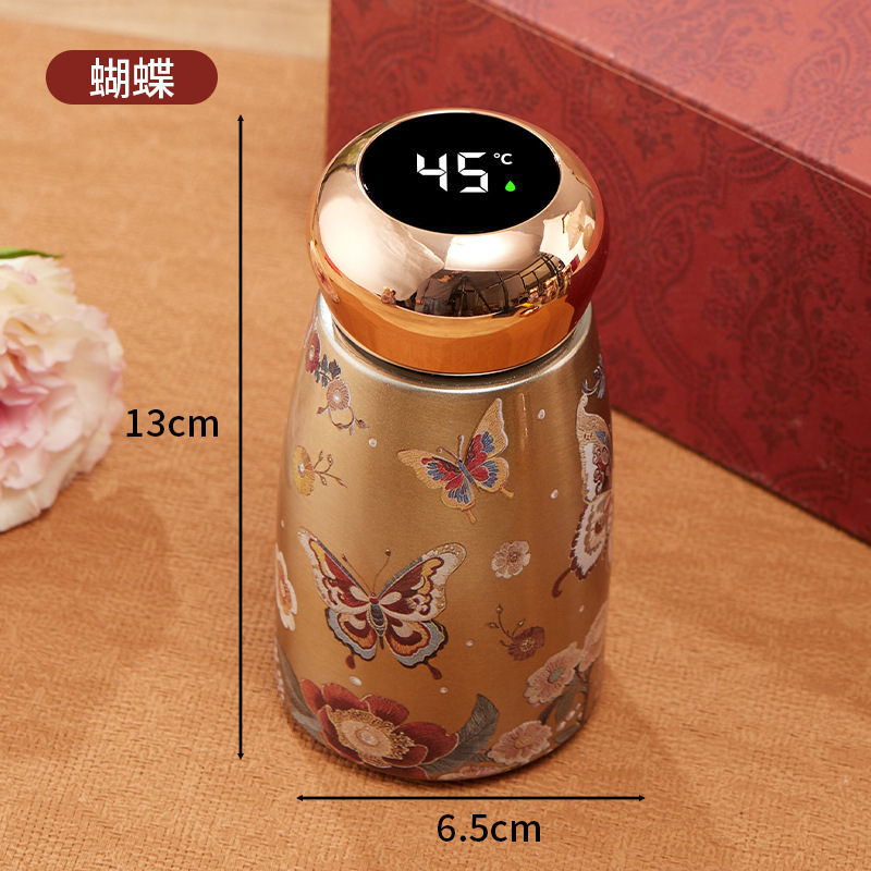 国潮小巧迷你口袋杯子316保温杯高颜值蘑菇头智能显温便携随手杯|undefined
