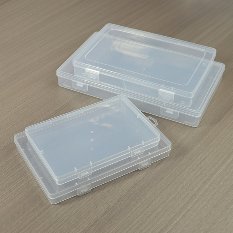 Amazon Cross-border Rectangular PP Empty Box Multi-specification Plastic Box Double Eyelid Sticker Packaging Box Origami Needle Box