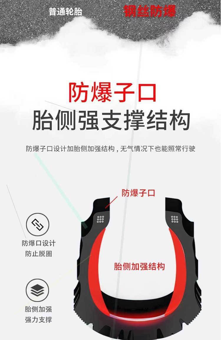Tricycle tire new positive electric load inner and outer tire 300/350/375/400/450/500-12 steel wire