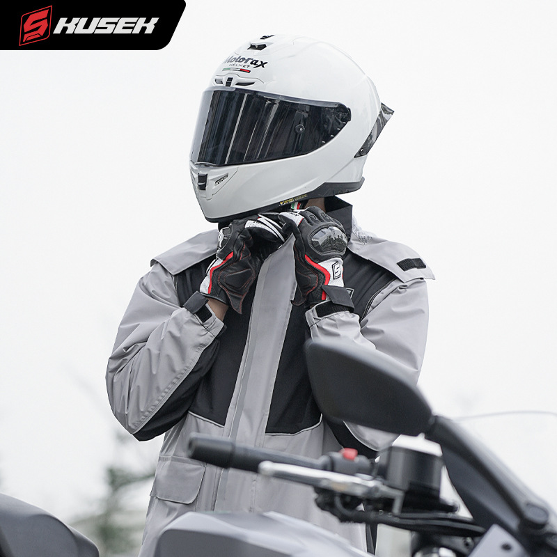 KUSEK jinete motocicleta para hombres y mujeres senderismo al aire libre para llevar traje impermeable dividido para adultos