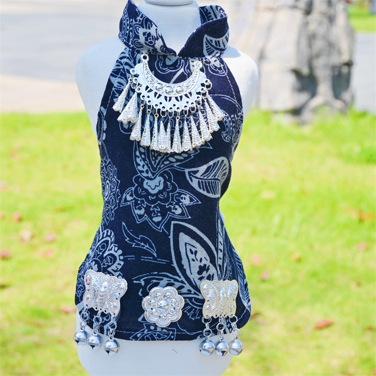 宠物衣服薄款透气狗狗衣服夏季花衬衫泰迪比熊小型犬少数民族衣服|undefined